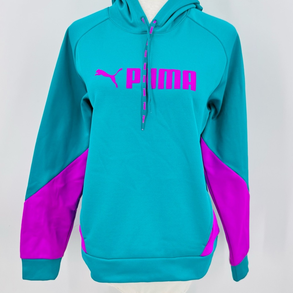 Puma BNWT Teal and Pink Hoodie Women's Size Small